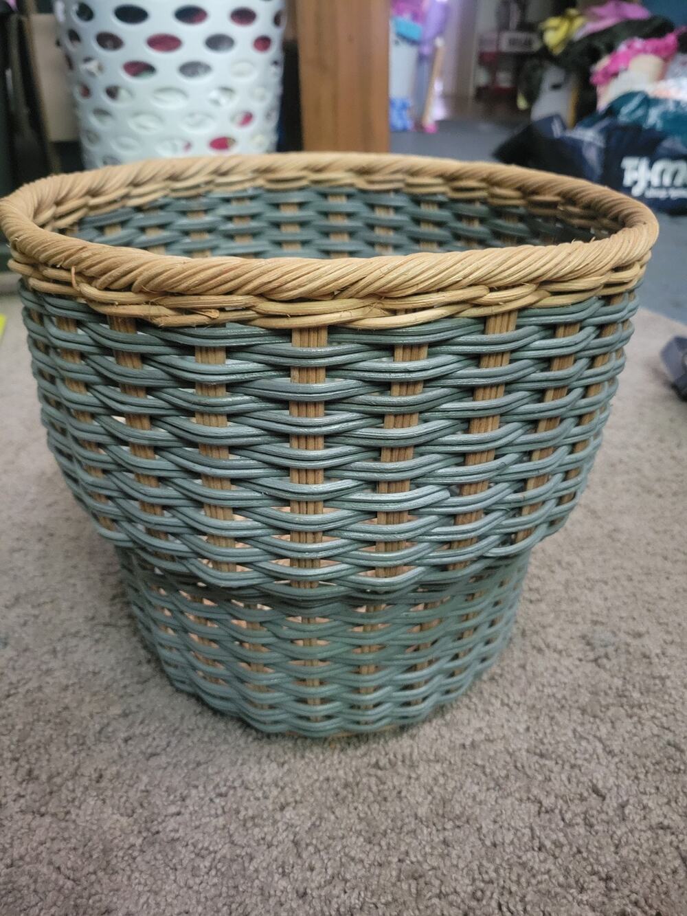 IKEA STENBÄR Woven Rattan Planter Basket Gray